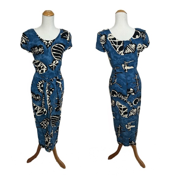 Vintage 90s All That Jazz Wrap Waist Dress - Picture 1 of 7